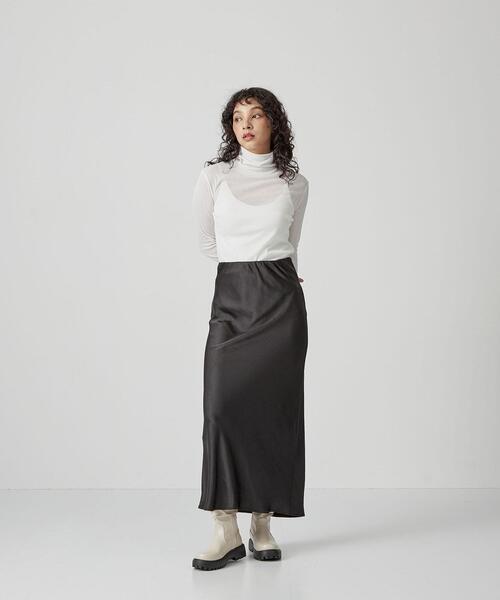 CITEN(シテン)の「<CITEN>ライトシア― タートルネック トップス(Tシャツ/カットソー・レディース・ホワイト/ライトブルー/ブラック/ナチュラル・FREE)」の12枚目の写真
