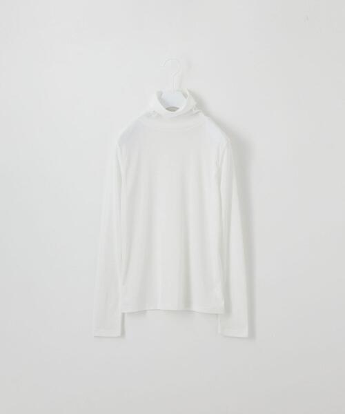CITEN(シテン)の「<CITEN>ライトシア― タートルネック トップス(Tシャツ/カットソー・レディース・ホワイト/ライトブルー/ブラック/ナチュラル・FREE)」の14枚目の写真