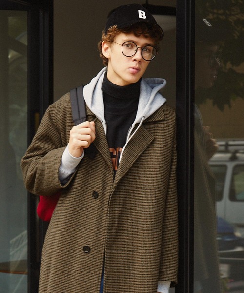 EMMA CLOTHES(エマクローズ)の「オーバーサイズ ビーバーメルトン ロングチェスターコート (EMMA CLOTHES)(チェスターコート・メンズ・ブラック/グレー/オレンジ/ブラック系その他/ベージュ系その他/グレー系その他/ホワイト系その他/ダークブルー/グリーン系その他/グレイッシュベージュ/ブラウン/ネイビー/ブラウン系その他2/ブラウン系その他/チャコールグレー/グレー系その他2/ブラウン系その他3・M/L)」の2枚目の写真