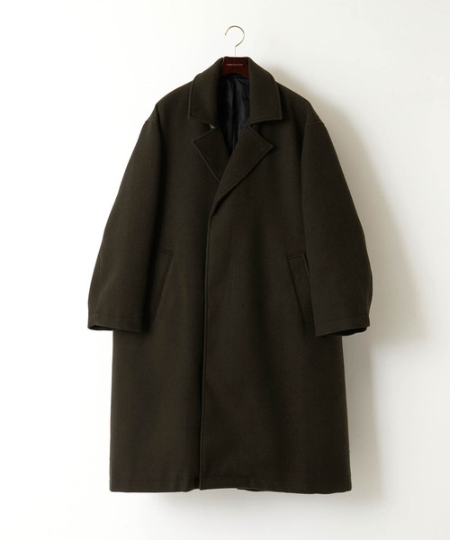 EMMA CLOTHES(エマクローズ)の「オーバーサイズ ビーバーメルトン ロングチェスターコート (EMMA CLOTHES)(チェスターコート・メンズ・ブラック/グレー/オレンジ/ブラック系その他/ベージュ系その他/グレー系その他/ホワイト系その他/ダークブルー/グリーン系その他/グレイッシュベージュ/ブラウン/ネイビー/ブラウン系その他2/ブラウン系その他/チャコールグレー/グレー系その他2/ブラウン系その他3・M/L)」の18枚目の写真