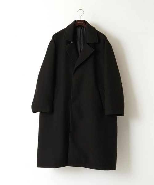EMMA CLOTHES(エマクローズ)の「オーバーサイズ ビーバーメルトン ロングチェスターコート (EMMA CLOTHES)(チェスターコート・メンズ・ブラック/グレー/オレンジ/ブラック系その他/ベージュ系その他/グレー系その他/ホワイト系その他/ダークブルー/グリーン系その他/グレイッシュベージュ/ブラウン/ネイビー/ブラウン系その他2/ブラウン系その他/チャコールグレー/グレー系その他2/ブラウン系その他3・M/L)」の19枚目の写真