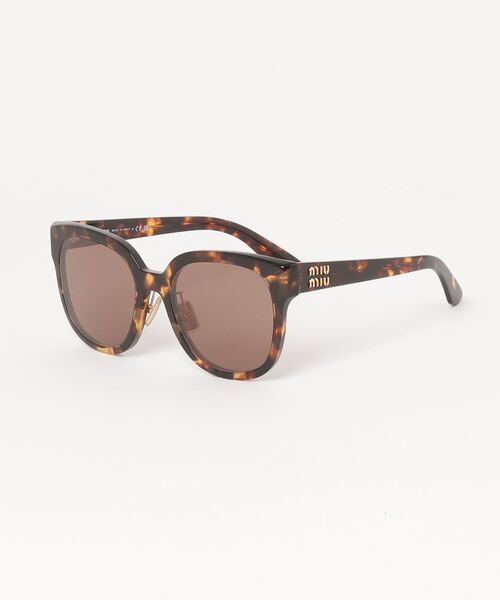 miu miu(ミュウミュウ)の「【miumiu/ミュウミュウ】スクエア サングラス MU01ZS VAU70D(サングラス・レディース・ブラウン・FREE)」の1枚目の写真