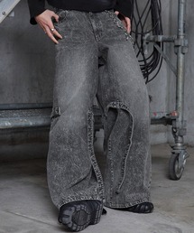 【Spielio】Eyelet belted denim / アイレットベルテッドデニム