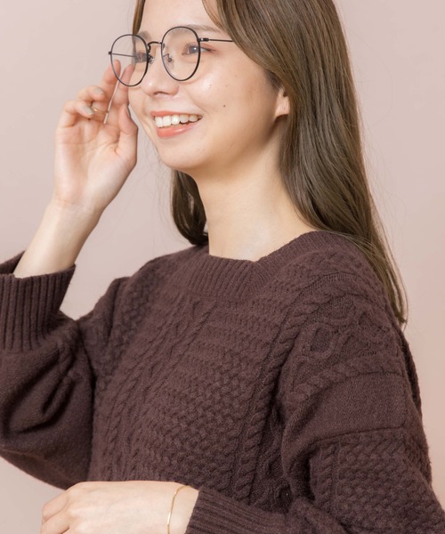 flower(フラワー)の「ラブリーカラーグラス2(メガネ・レディース・カーキ/ピンク/ブラック・FREE)」の11枚目の写真