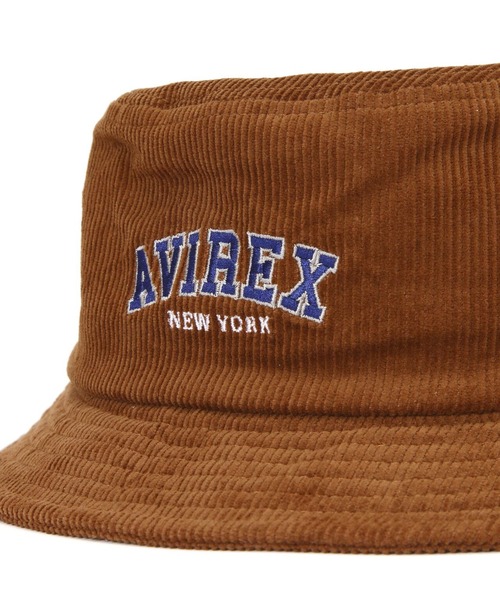 AVIREX(アヴィレックス)の「LOGOコーデュロイ HAT/ ロゴコーデュロイ ハット(ハット・メンズ・ブラウン/ブラック・F)」の3枚目の写真