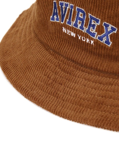 AVIREX(アヴィレックス)の「LOGOコーデュロイ HAT/ ロゴコーデュロイ ハット(ハット・メンズ・ブラウン/ブラック・F)」の4枚目の写真