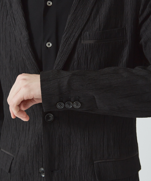 5351 POUR LES HOMMES(ゴーサンゴーイチプールオム)の「【セットアップ対応】コットンワッシャージャケット(テーラードジャケット・メンズ・ホワイト/ブラック・44/46/48/50)」の12枚目の写真