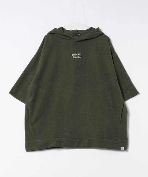 TAKA-Q(タカキュー)の「【サウナ キャンプ アウトドア】タカキュー Sauna Camp×T/Q パイル ポンチョ(セットアップ可能)(パーカー・メンズ・ネイビー/ブラック/カーキ・FREE)」の17枚目の写真