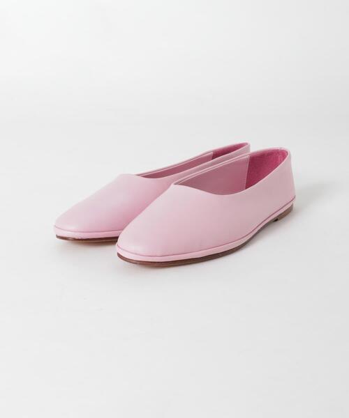 WANDERUNG(ワンデルング)の「『一部別注カラー』WANDERUNG Flat Leather Shoes(パンプス・レディース・ベージュ/ピンク・37/36/38)」の3枚目の写真