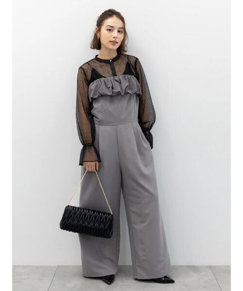 Te chichi(テチチ)の「【セレモニーアイテム】バルーンフリルオールインワン(セットアップ可)(サロペット/オーバーオール・レディース・ブラック/グレー・F)」の15枚目の写真