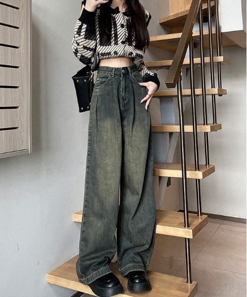 MAISON DE THERESE(メゾン ド テレーズ)の「ハイウエスト ボーイフレンドデニム(デニムパンツ・レディース・ベージュ/インディゴブルー/ライトブルー/ホワイト/ブルー/ブラウン・S/M/L/XS/XL/XX-LARGE/X-LARGE)」の18枚目の写真