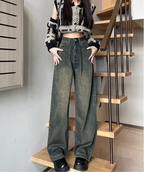 MAISON DE THERESE(メゾン ド テレーズ)の「ハイウエスト ボーイフレンドデニム(デニムパンツ・レディース・ベージュ/インディゴブルー/ライトブルー/ホワイト/ブルー/ブラウン・S/M/L/XS/XL/XX-LARGE/X-LARGE)」の17枚目の写真