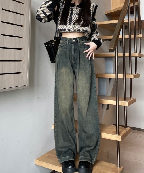 MAISON DE THERESE(メゾン ド テレーズ)の「ハイウエスト ボーイフレンドデニム(デニムパンツ・レディース・ベージュ/インディゴブルー/ライトブルー/ホワイト/ブルー/ブラウン・S/M/L/XS/XL/XX-LARGE/X-LARGE)」の15枚目の写真