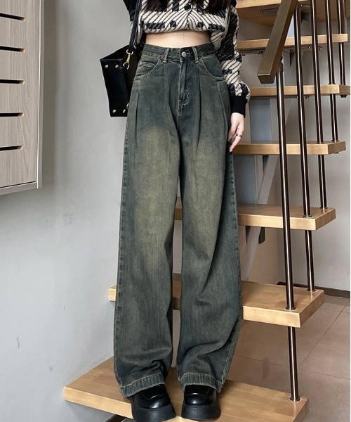 MAISON DE THERESE(メゾン ド テレーズ)の「ハイウエスト ボーイフレンドデニム(デニムパンツ・レディース・ベージュ/インディゴブルー/ライトブルー/ホワイト/ブルー/ブラウン・S/M/L/XS/XL/XX-LARGE/X-LARGE)」の14枚目の写真
