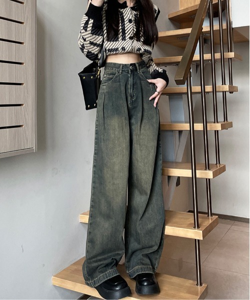 MAISON DE THERESE(メゾン ド テレーズ)の「ハイウエスト ボーイフレンドデニム(デニムパンツ・レディース・ベージュ/インディゴブルー/ライトブルー/ホワイト/ブルー/ブラウン・S/M/L/XS/XL/XX-LARGE/X-LARGE)」の13枚目の写真