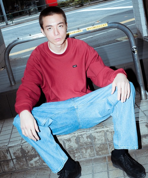 HUF(ハフ)の「CLASSIC FLEECE CREW / HUF クルー トレーナー(スウェット・メンズ・レッド系その他/グリーン系その他/ブラック/ホワイト系その他・X-LARGE/SMALL/MEDIUM/XX-LARGE/LARGE)」の4枚目の写真