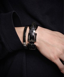 ADRER | leather × metal　 belting bangle(ブレスレット)