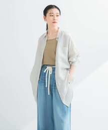 URBAN RESEARCH | new basic レーヨンシルクストライプオーバーシャツ(シャツ/ブラウス)