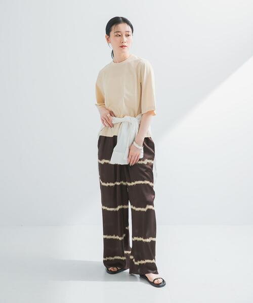 URBAN RESEARCH(アーバンリサーチ)の「『2サイズ展開』シルクミックスボーダープリントパンツ(その他パンツ・レディース・ブラウン/オフホワイト・36/38)」の18枚目の写真