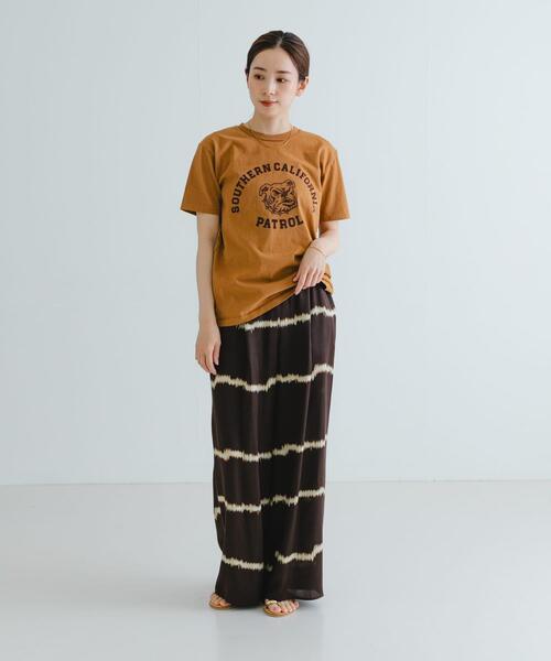 URBAN RESEARCH(アーバンリサーチ)の「『2サイズ展開』シルクミックスボーダープリントパンツ(その他パンツ・レディース・ブラウン/オフホワイト・36/38)」の22枚目の写真