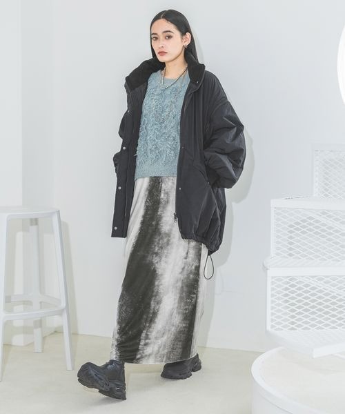 JEANASIS(ジーナシス)の「【WEB・一部店舗限定】ソデ2WAY M-65コート/169187(ナイロンジャケット・レディース・オフホワイト/ブラック/グレー系その他/ベージュ/ブルー/グレイッシュブルー・FREE)」の17枚目の写真