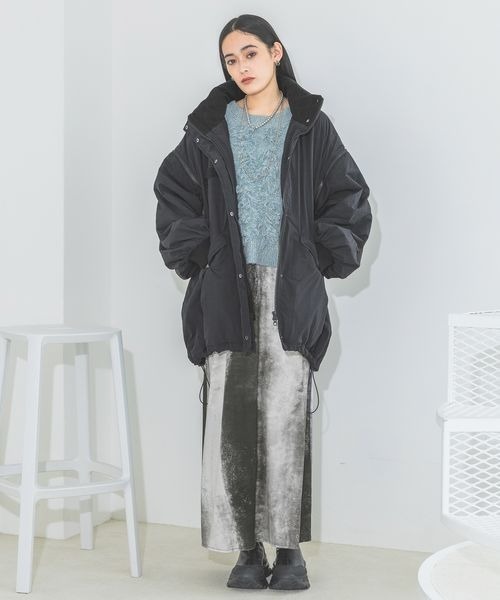 JEANASIS(ジーナシス)の「【WEB・一部店舗限定】ソデ2WAY M-65コート/169187(ナイロンジャケット・レディース・オフホワイト/ブラック/グレー系その他/ベージュ/ブルー/グレイッシュブルー・FREE)」の18枚目の写真