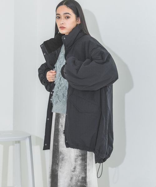 JEANASIS(ジーナシス)の「【WEB・一部店舗限定】ソデ2WAY M-65コート/169187(ナイロンジャケット・レディース・オフホワイト/ブラック/グレー系その他/ベージュ/ブルー/グレイッシュブルー・FREE)」の21枚目の写真