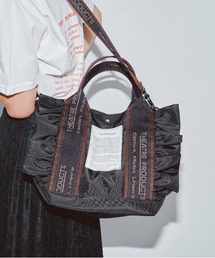THEATRE PRODUCTS | テムズ フリル2WAYショルダーバッグ-M-/NAVYテープ/500mlペットボトル収納可能(ショルダーバッグ)