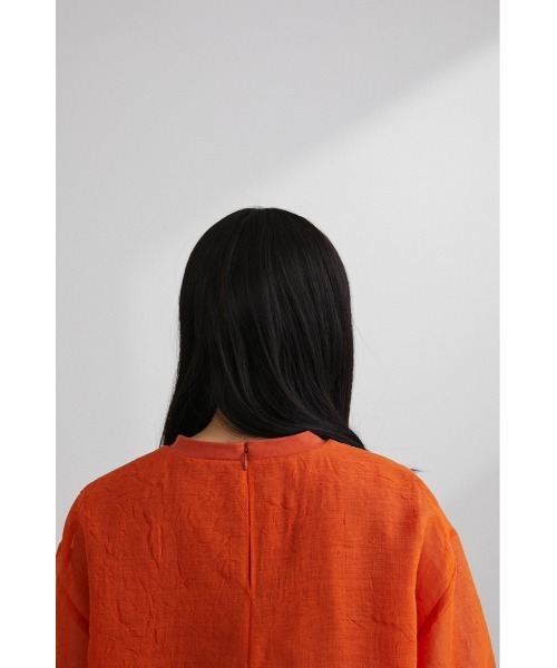 STYLEMIXER(スタイルミキサー)の「ワッシャーシアーレイヤードトップ(Tシャツ/カットソー・レディース・ホワイト/グレー/オレンジ・FREE)」の8枚目の写真