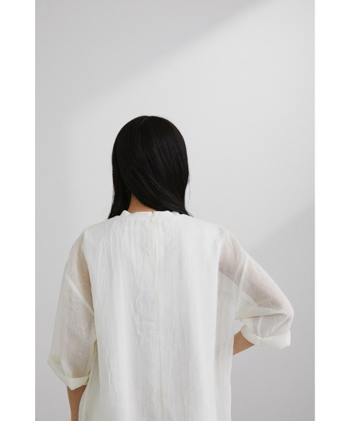 STYLEMIXER(スタイルミキサー)の「ワッシャーシアーレイヤードトップ(Tシャツ/カットソー・レディース・ホワイト/グレー/オレンジ・FREE)」の15枚目の写真