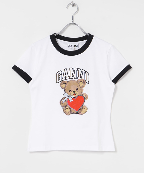 GANNI(ガニー)の「GANNI Basic Jersey Bear Small T-shirts(Tシャツ/カットソー・レディース・ホワイト・SMALL)」の4枚目の写真