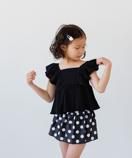 LOWRYS FARM(ローリーズファーム)の「【KIDS】SWIM フリルセットアップ 105952(水着・キッズ・ネイビー/ピンク/ブルー/ブラック・110cm/120cm/130cm)」の2枚目の写真