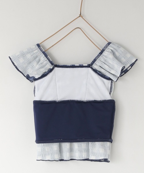 LOWRYS FARM(ローリーズファーム)の「【KIDS】SWIM フリルセットアップ 105952(水着・キッズ・ネイビー/ピンク/ブルー/ブラック・110cm/120cm/130cm)」の5枚目の写真