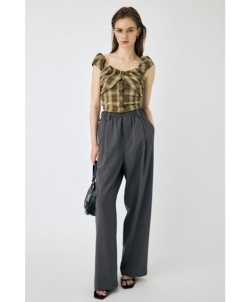 MOUSSY(マウジー)の「LAYERED GATHERED CHECK ブラウス(シャツ/ブラウス・レディース・ブラック/ベージュ/ライトカーキ・1/2)」の5枚目の写真