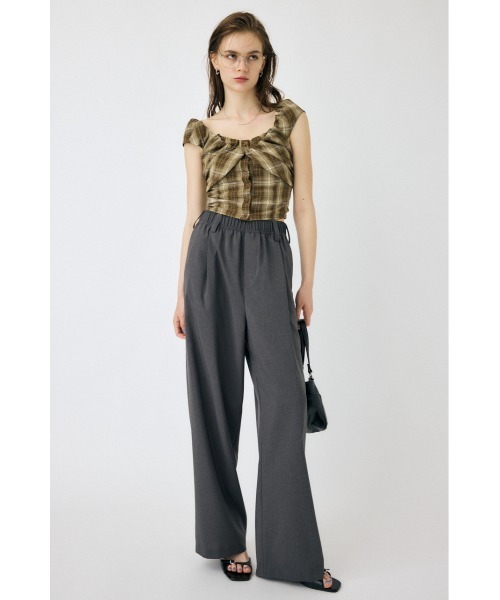 MOUSSY(マウジー)の「LAYERED GATHERED CHECK ブラウス(シャツ/ブラウス・レディース・ブラック/ベージュ/ライトカーキ・1/2)」の6枚目の写真