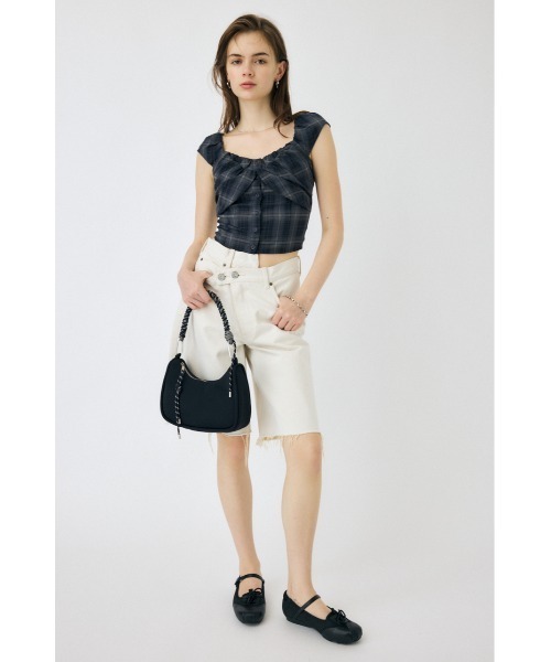 MOUSSY(マウジー)の「LAYERED GATHERED CHECK ブラウス(シャツ/ブラウス・レディース・ブラック/ベージュ/ライトカーキ・1/2)」の13枚目の写真