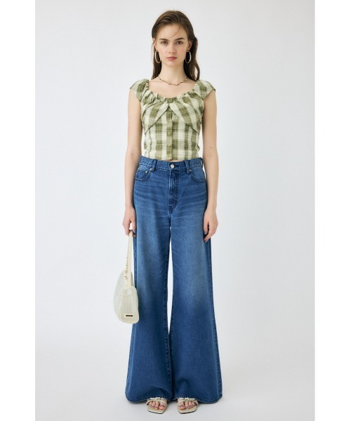 MOUSSY(マウジー)の「LAYERED GATHERED CHECK ブラウス(シャツ/ブラウス・レディース・ブラック/ベージュ/ライトカーキ・1/2)」の22枚目の写真