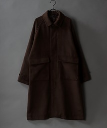 SITRY | over size shaggy fake wool long coat/オーバーサイズ シャギー フェイクウール ロングコート(ステンカラーコート)