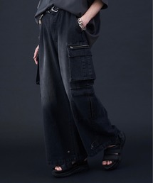 KUUUPY | Double Pocket Cargo Denim Pants - ダブルポケットカーゴデニムパンツ(カーゴパンツ)
