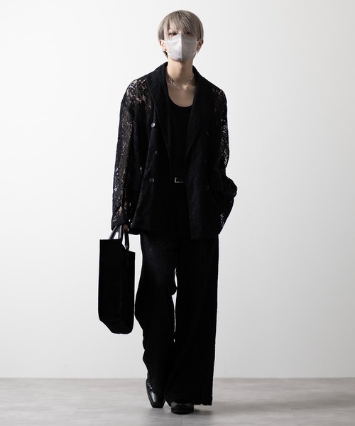 CLEL(クレイル)の「【CLEL】Loose Cord Lace Double Tailored Jacket/ルーズ コードレースダブルテーラードジャケット(セットアップ対応)(テーラードジャケット・メンズ・ライトグレー/ブルー系/ブラック/チャコールグレー・L/M/S/XS)」の13枚目の写真