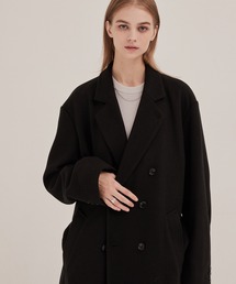 EMMA CLOTHES | テックメルトンオーバーロングサイドジップダブルチェスターコート(チェスターコート)