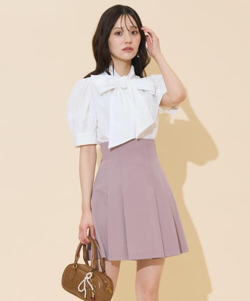 WILLSELECTION(ウィルセレクション)の「ハイウエストプリーツミニスカート(スカート・レディース・ピンク/ダークブラウン/ブラック・FREE)」の8枚目の写真