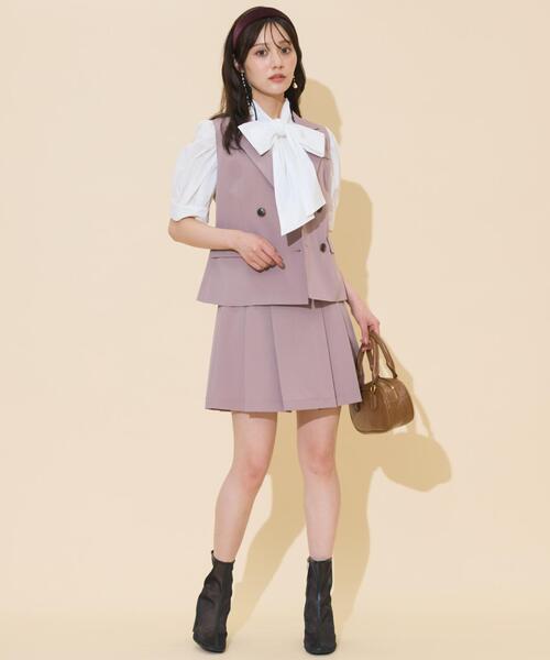 WILLSELECTION(ウィルセレクション)の「ハイウエストプリーツミニスカート(スカート・レディース・ピンク/ダークブラウン/ブラック・FREE)」の16枚目の写真