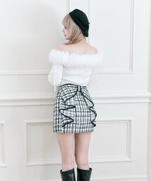 OLIVE des OLIVE | 【Belle Charme】バックリボンツイードスカート(スカート)