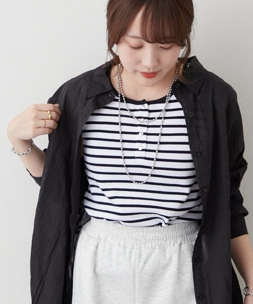 U.S. POLO ASSN.(ユーエスポロアッスン)の「【U.S. POLO ASSN. ×RMAF】ヘンリータンク(タンクトップ・レディース・オフホワイト/その他12/ブラック/オートミール・FREE)」の13枚目の写真