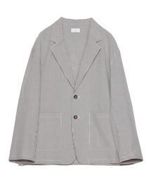 UNDECORATED | UNDECORATED アンデコレイテッド / Suvin Cotton Seersucker Jacket スビンコットン シアサッカー オーバーサイズジャケット(セットアップ) / UDS23501(テーラードジャケット)