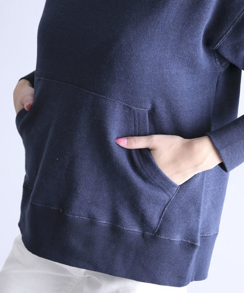 Denime(ドゥニーム)の「INDIGOLIKE SWEAT PARKA/インディゴライクスウェットパーカー(パーカー・レディース・ネイビー/ブルー・FREE)」の9枚目の写真