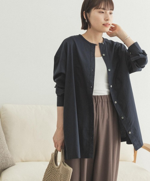 FORK&SPOON(フォークアンドスプーン)の「FORK&SPOON ツイルシャツチュニック(シャツ/ブラウス・レディース・ネイビー/ストライプ・ONE)」の18枚目の写真