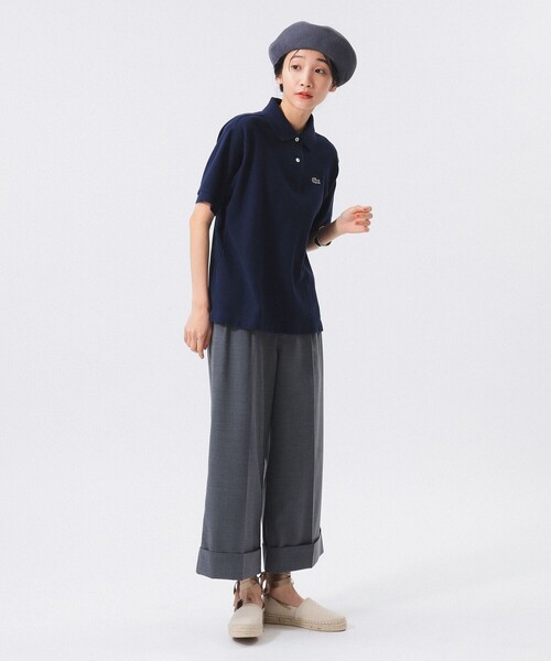 LACOSTE(ラコステ)の「【別注】LACOSTE / ヘビー ピケ ポロ ショートスリーブ(ポロシャツ・レディース・ベージュ/ネイビー/ブラック・38/36/34)」の14枚目の写真