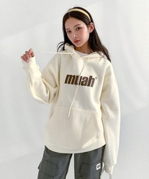 muahmuah | A'GEM/9 × .kom『muah muah/ムーアムーア』BALANCE MUAH LOGO OVERFIT HOODIE/バランス MUAH ロゴ オーバーフィットプルオーバーパーカー(パーカー)